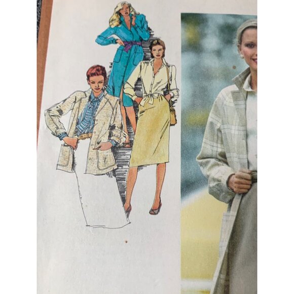Simplicity Misses Coat Jacket Dress Skirt Blouse Sewing Pattern sz 10 9482 - unc - Picture 9 of 10